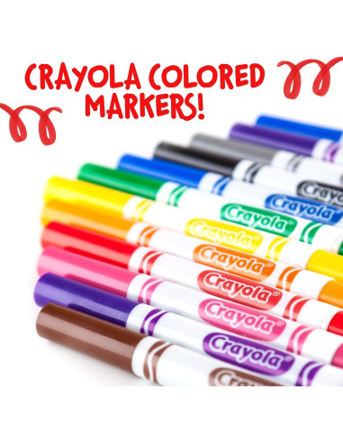 Marcadores Crayola Verde 12ct Línea Ancha No Tóxicos