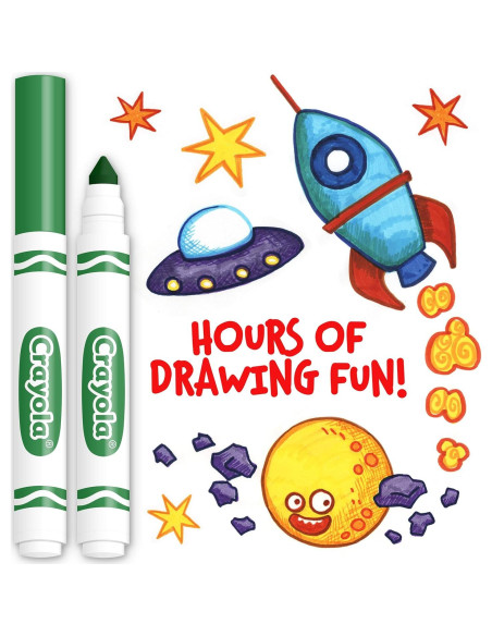 Marcadores Crayola Verde 12ct Línea Ancha No Tóxicos Marcadores Crayola Verde 12ct Línea Ancha No Tóxicos