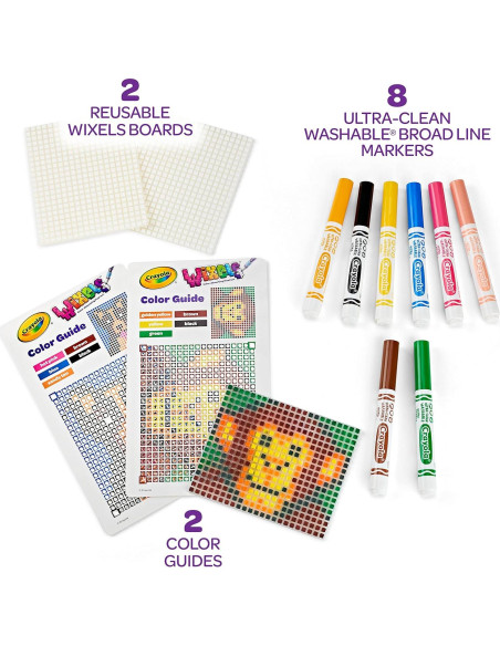 Kit de Actividades Crayola Wixels Animales, 2 Paneles y 8 Marcadores Kit de Actividades Crayola Wixels Animales, 2 Paneles y 8 Marcadores