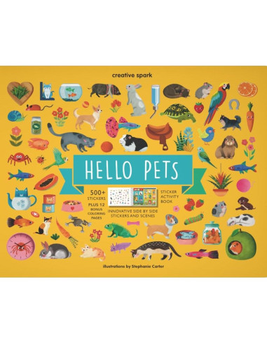 Libro de Pegatinas CUPKIN Hello Pets 500+ Animales