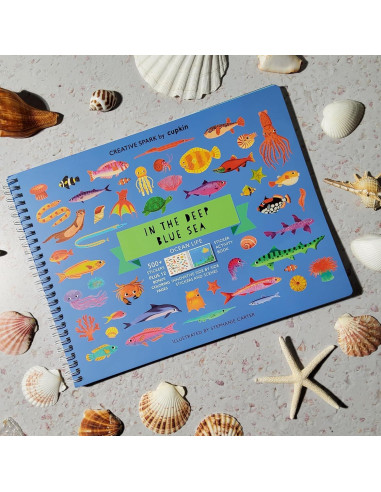 Libro de Pegatinas del Océano CUPKIN 500+ Pegatinas