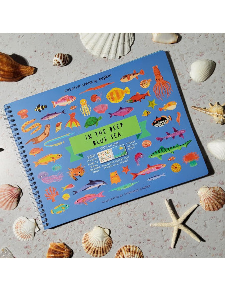 Libro de Pegatinas del Océano CUPKIN 500+ Pegatinas Libro de Pegatinas del Océano CUPKIN 500+ Pegatinas