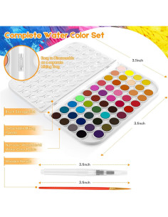 Set de Pintura Acuarela Taotree 48 Colores para Artistas 2