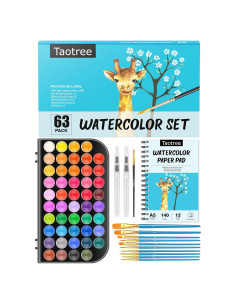 Juego de Pintura Acuarela Taotree 48 Colores y 10 Pinceles