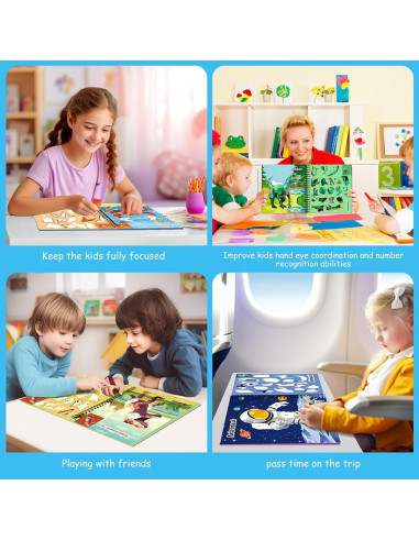 Libro de Pintura con Stickers Homicozy 4 Piezas Dinosaurios