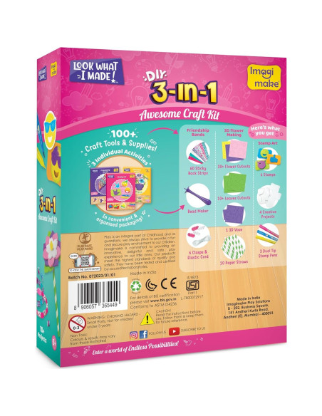 Kit de Manualidades Imagimake 3 en 1 - Creatividad para Niños