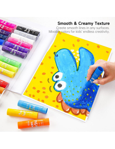 Barras de Pintura Tempera Shuttle Art 30 Colores + Bloc Dibujo