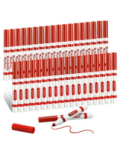 Marcadores Lavables Rojos Janlaugh 36 Pcs Punta Cónica