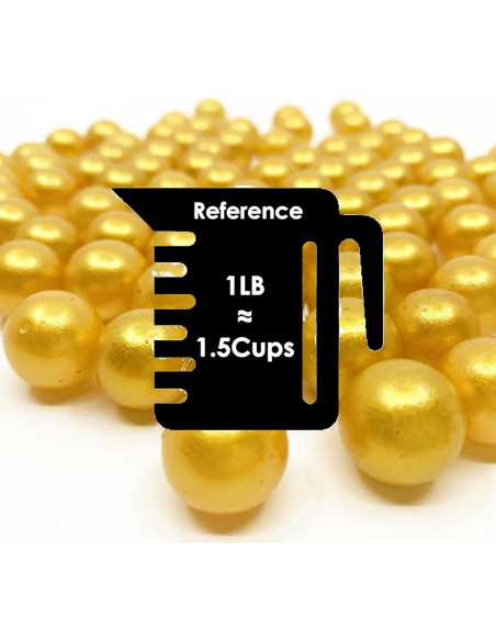 Relleno de Jarrón CYS EXCEL 3 kg Perlas de Vidrio Doradas