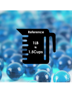 CYS EXCEL Relleno de Jarrón de Vidrio Azul Claro 2,27 kg 2