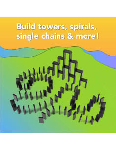 Dominó a Granel 100pcs - Plástico Negro para Niños 2