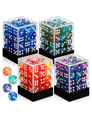 Set de 144 Dados de 12mm Foilswirl para Juegos de Mesa