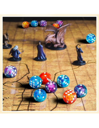 Set de 144 Dados de 12mm Foilswirl para Juegos de Mesa