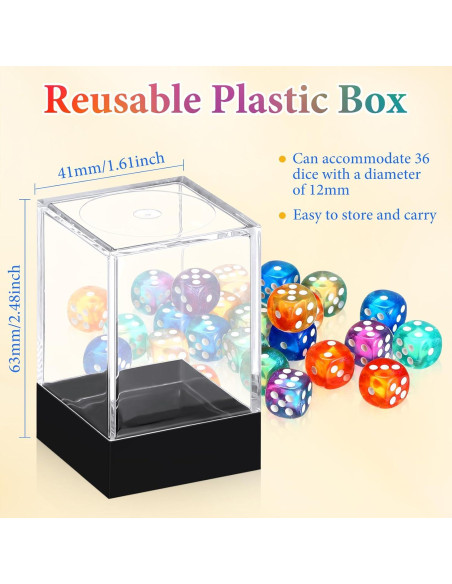 Set de 144 Dados de 12mm Foilswirl para Juegos de Mesa