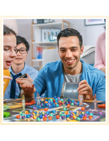 Set de 144 Dados de 12mm Foilswirl para Juegos de Mesa