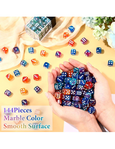 Set de 144 Dados de 12mm Foilswirl para Juegos de Mesa