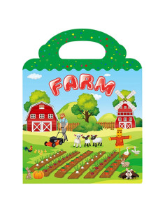 Libro de Pegatinas Reutilizables Yowlieu Granja 1 Pcs