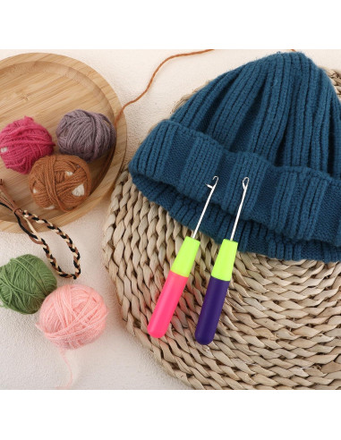 2 Agujas de Ganchillo KALIONE para Extensiones de Cabello 5mm y 3.8mm