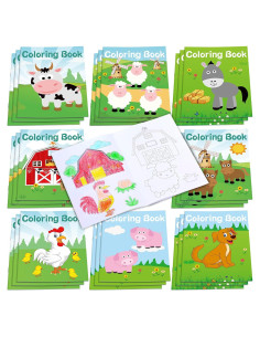 Libros de Colorear Faccito 24 Pcs Animales de Granja