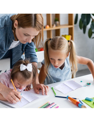 Libros de Colorear Faccito 24 Pcs Mini Animales Sirena