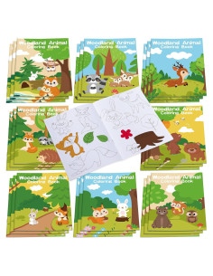 Faccito 24 Libros de Colorear Mini Animales para Niños