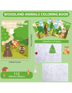 Faccito 24 Libros de Colorear Mini Animales para Niños 2