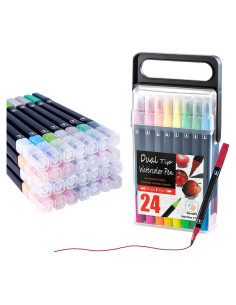 Marcadores Doble Cara ONMUST 24 Colores No Tóxicos