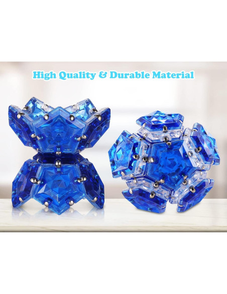 Esfera Fidget RoomyRoc - Diamante Cristal Azul - Set 12 Piezas