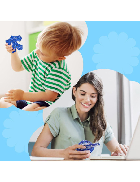 Esfera Fidget RoomyRoc - Diamante Cristal Azul - Set 12 Piezas