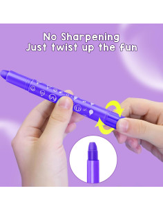 Crayones DreamCandy CK 12 Colores No Tóxicos para Niños 2