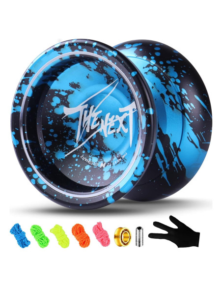 Yoyo Profesional JOLESHARE T2 Aluminio Azul Negro + Accesorios