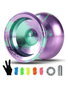 Yoyo Profesional JOLESHARE No Responsivo 5.08cm Púrpura Verde
