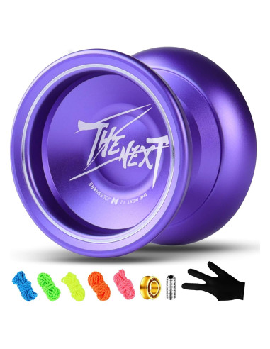 Yoyo Profesional JOLESHARE T2 Aluminio Púrpura + Cuerdas