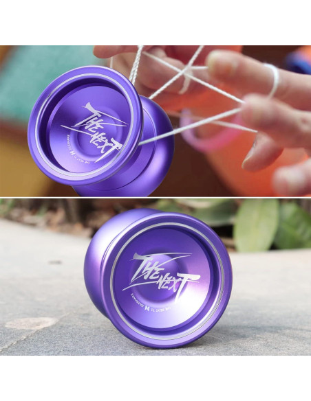 Yoyo Profesional JOLESHARE T2 Aluminio Púrpura + Cuerdas