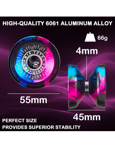 Yoyo Profesional WATIEOBOO M18 Metal Responsive para Niños