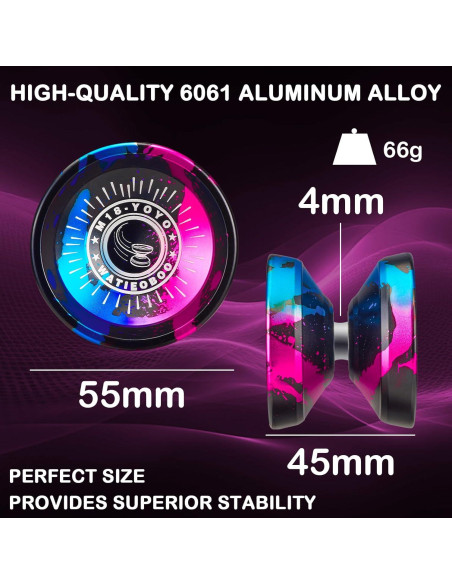 Yoyo Profesional WATIEOBOO M18 Metal Responsive para Niños
