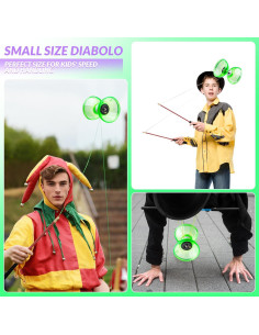 Diabolo MAGICYOYO Pro Triple Rodamiento 10,16 cm Verde 2