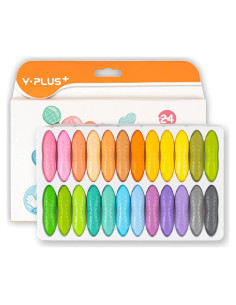 Crayones YPLUS de Cacahuete 24 Colores Pastel No Tóxicos