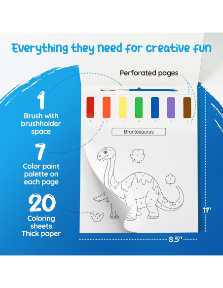 Libro para Colorear con Agua Dinosaurio Creative Kiddos