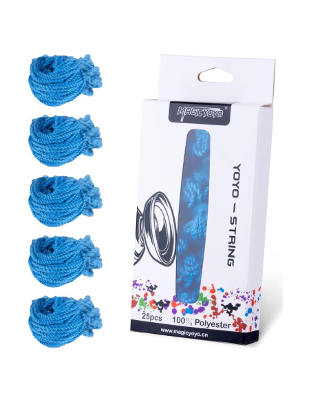 Cuerdas de Yoyo MAGICYOYO 25 Piezas 100% Poliester Azul