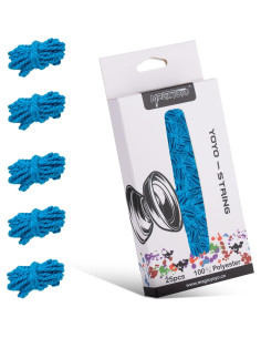 Cuerdas de Yoyo MAGICYOYO 25 Piezas 100% Poliester Azul 2