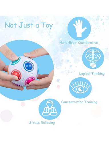 Bola de Rompecabezas Arcoíris Vdealen 7 cm Juguete Fidget