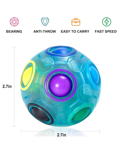 Bola de Rompecabezas Arcoíris Vdealen 7 cm para Fidget