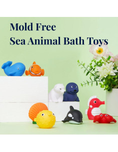 Juguetes de Baño XY-WQ Animales Marinos 9 Piezas 2