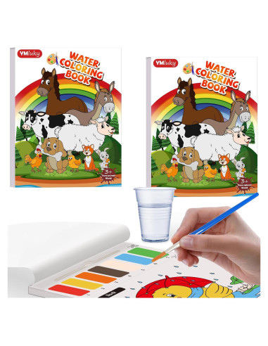 Conjunto de Pintura Acuarela YMluky para Niños 2 Libros