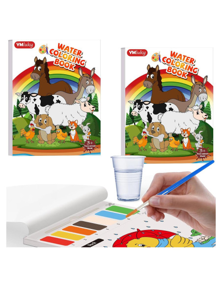 Conjunto de Pintura Acuarela YMluky para Niños 2 Libros Conjunto de Pintura Acuarela YMluky para Niños 2 Libros
