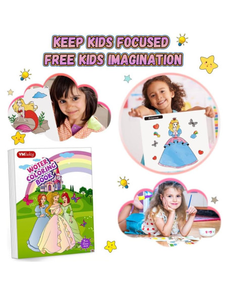 Conjunto de Pintura Acuarela YMluky para Niños 2 Libros Conjunto de Pintura Acuarela YMluky para Niños 2 Libros