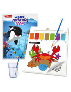 Libro para Pintar con Agua YMluky Animales Marinos 20 Páginas