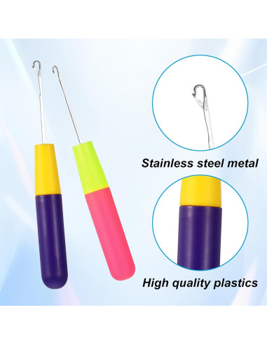 2 Agujas de Ganchillo KALIONE para Extensiones de Cabello 5.7mm y 3.8mm