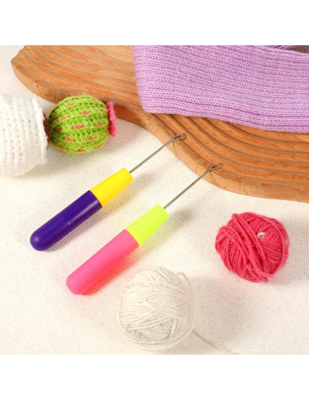 2 Agujas de Ganchillo KALIONE para Extensiones de Cabello 5.7mm y 3.8mm